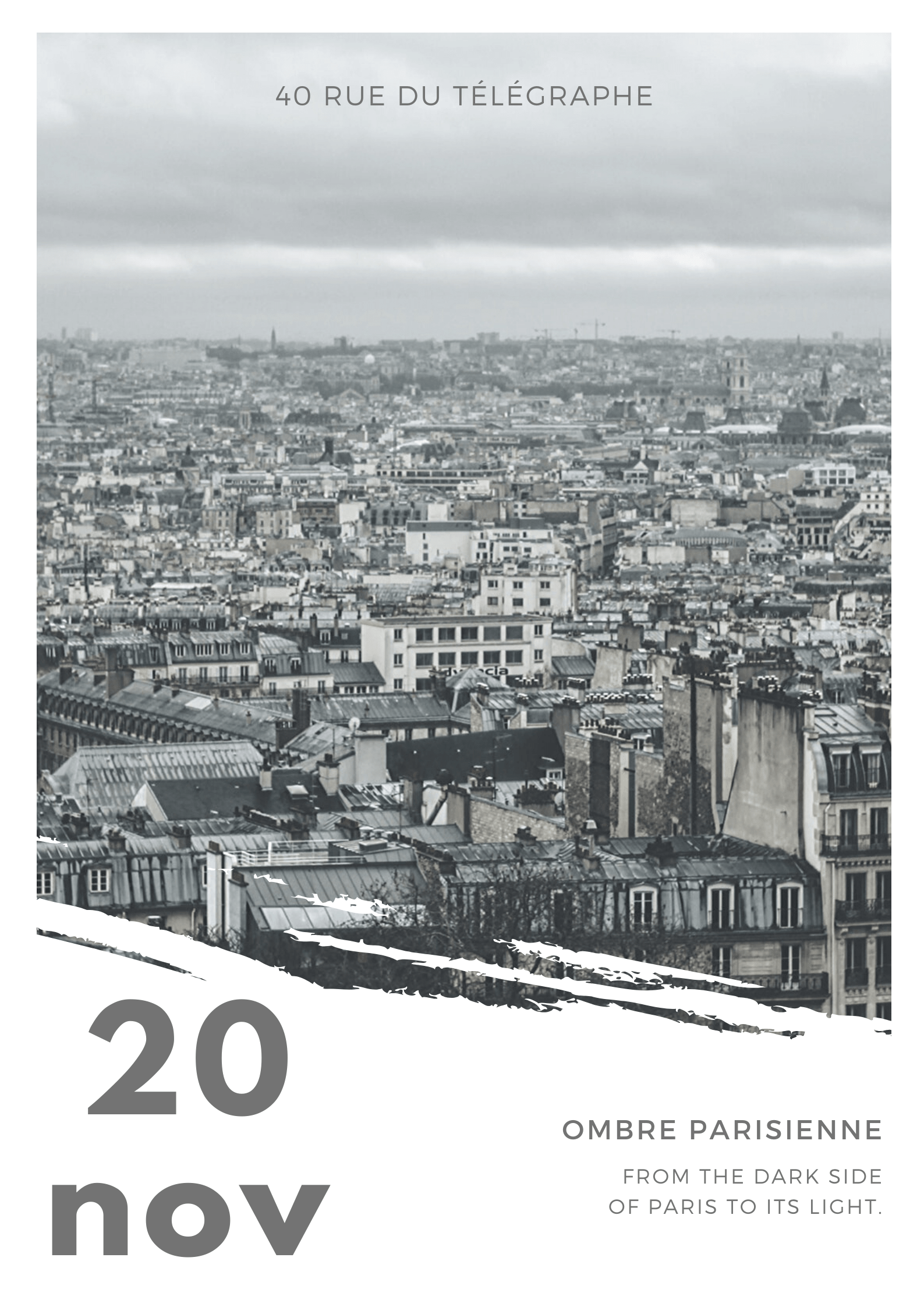 Affiche Jour Gris - Ombre Parisienne