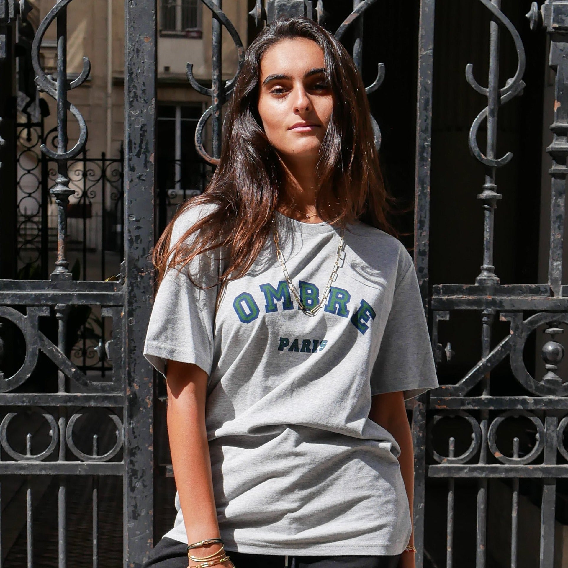 T-shirt College - Heather Grey - Ombre Parisienne