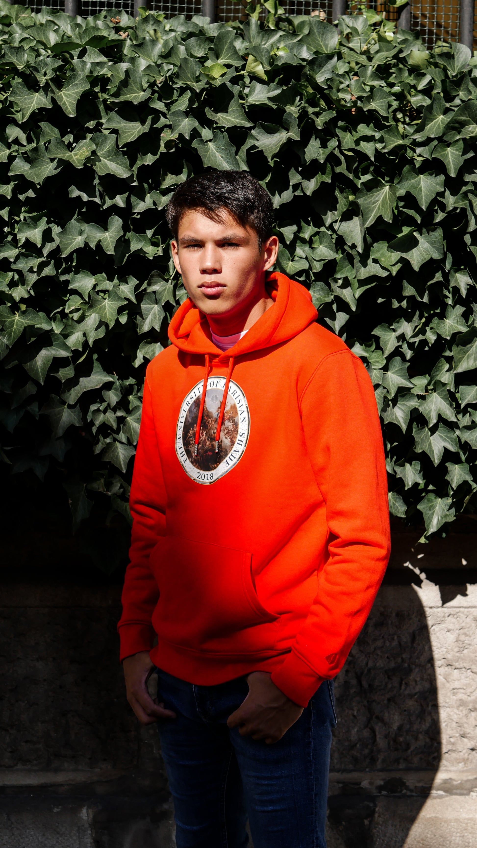 Hoodie University - Bright Red - Ombre Parisienne