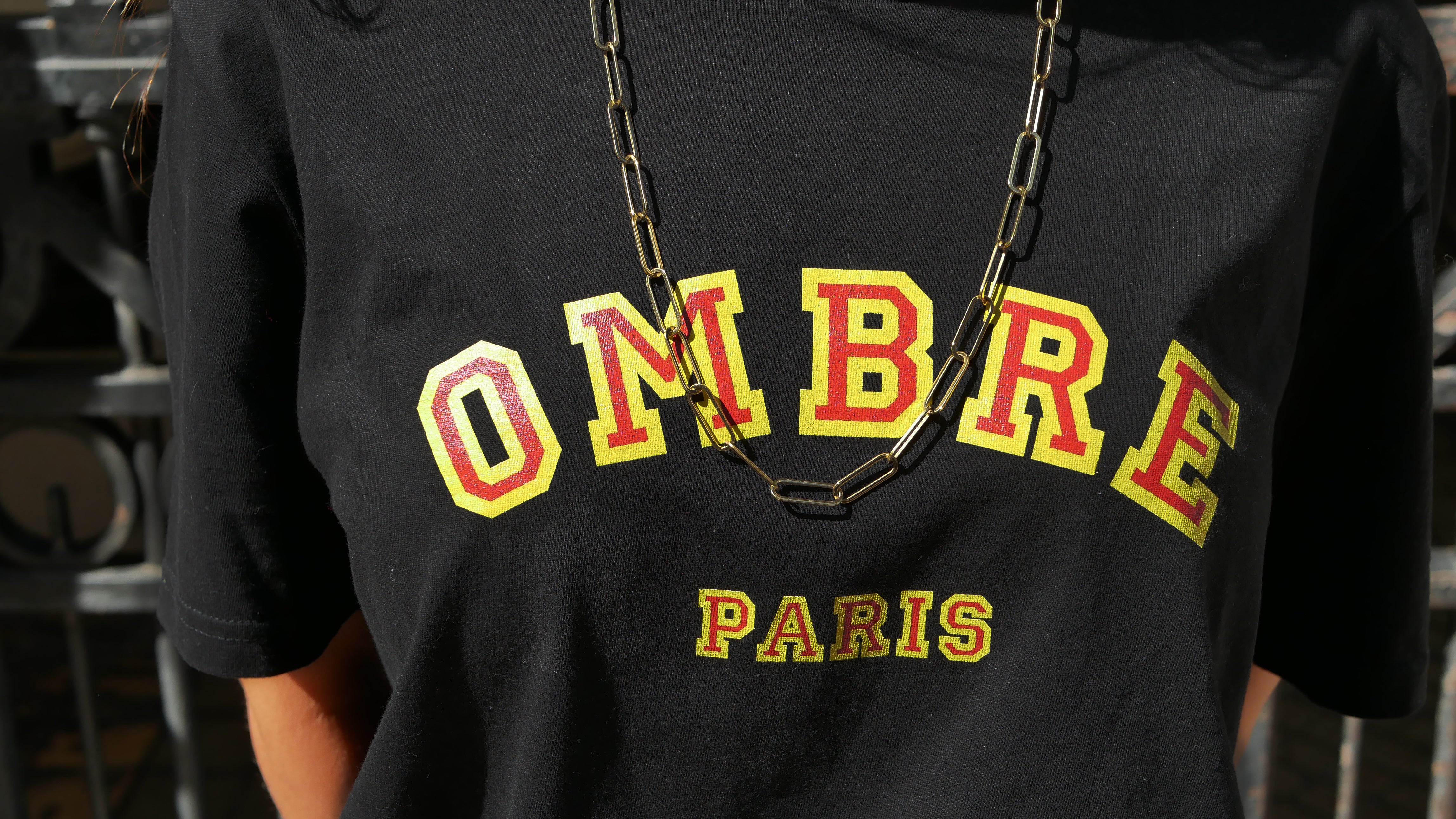 T-shirt College - Black - Ombre Parisienne
